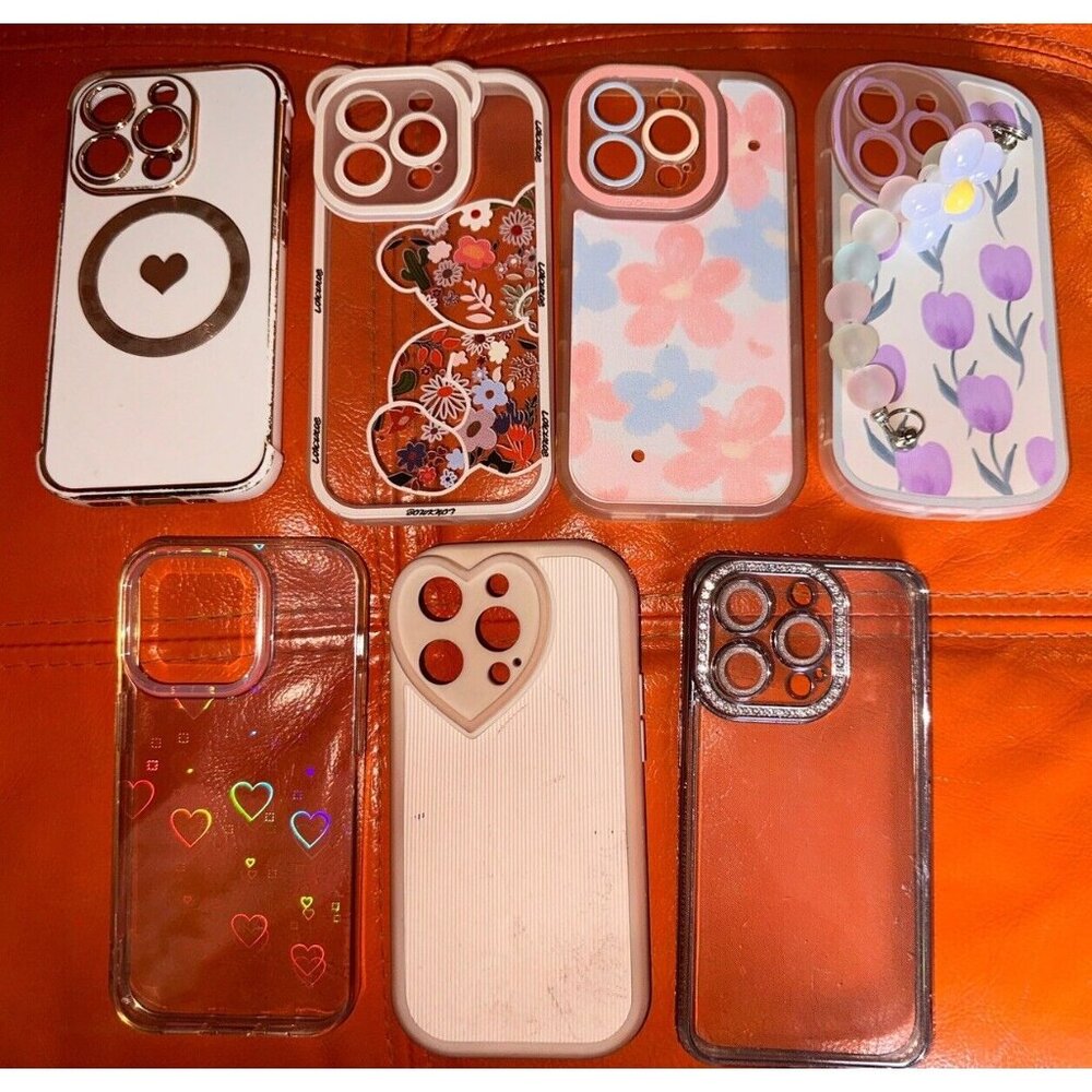 iPhone 14 Pro Phone Cases, Set Of 7, Lightly Used, Great Quality Cute Aesthetic